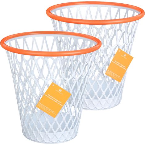 Lot de 2 Poubelle de Basketball, Corbeille à Papier, Décoration Originale de Basketball pour Chambre d'Enfants, Poubelle pour Chambre à Coucher, Bureau, Cuisine, Salon, Salle de Sport (1/5)