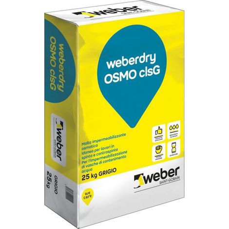 Weberdry osmo clsg malta impermeabilizzante grigio sacco kg 25