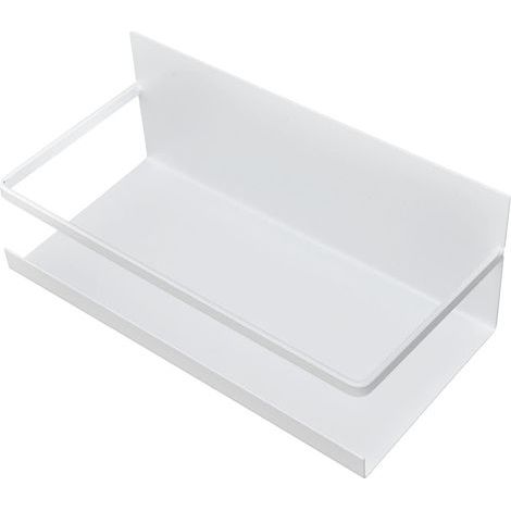 Support à épices étagère de rangement magnétique Réfrigérateur Organisateur de cuisine Réfrigérateur magnétique à un niveau Panier de rangement pour les épices (Blanc) (1/5)
