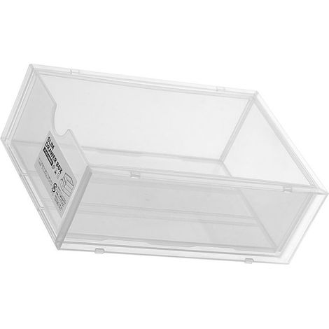 Transparente Aufbewahrungsbox aus Kunststoff für den Schreibtisch, Organizer für Make-up und Bürobedarf, mit Schublade. (1/5)