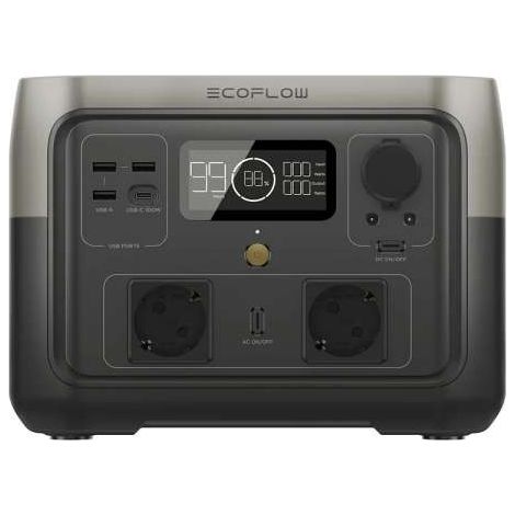 EcoFlow RIVER 2 Max stazione elettrica portatile nera e grigia (1/5)