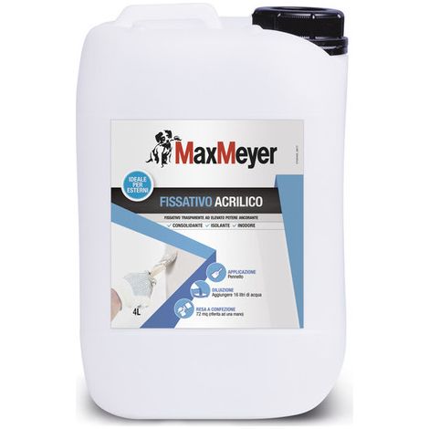 MAX FISSATIVO ACRILICO 4 L TRASPARENTE
