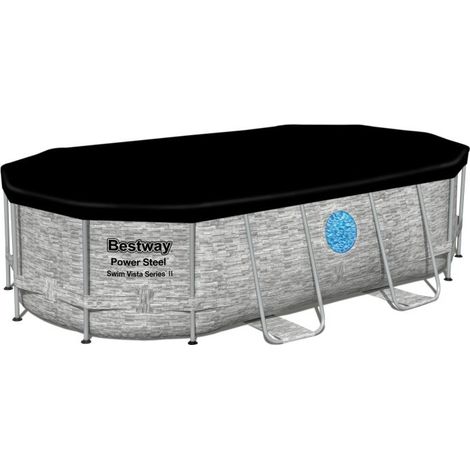 Bestway Bâche 4 saisons ovale 418 x 230 cm pour piscinePower Steel 427 x 250 cm