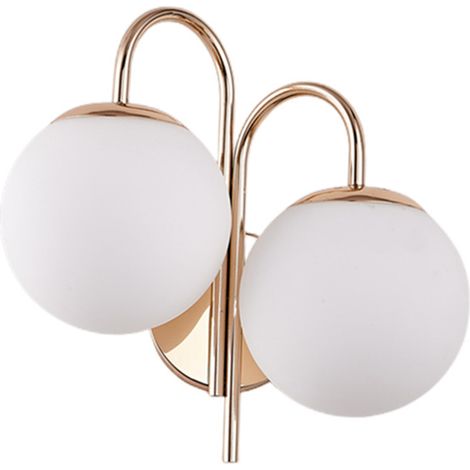 Applique murale double moderne et simple à double tête en verre et métal, économe en énergie, pour chambre ou bureau, prise CN 111-240 V (1/5)