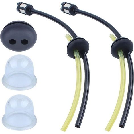 Tuyaux d’essence avec filtre intégréKit universel pour débroussailleuse, jardinage et agriculture2 conduites + 2 bulles + 1 bouchon (1/4)