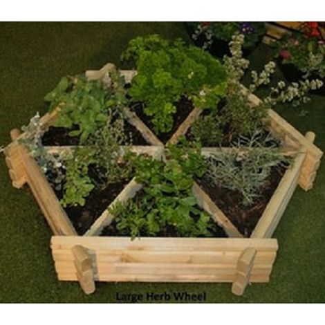 Medium Herb Wheel / Planter - Timber