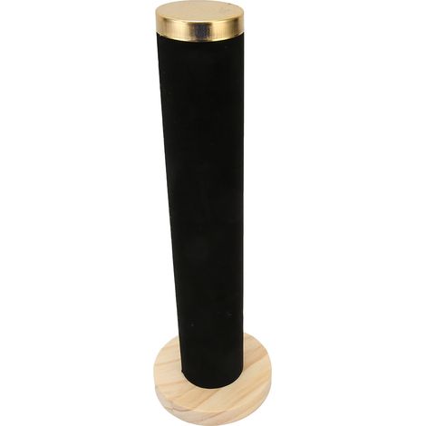 Présentoir vertical en velours noir pour bracelets, montres, bijoux, serre-têtes, etc., idéal pour la chambre à coucher. (1/5)