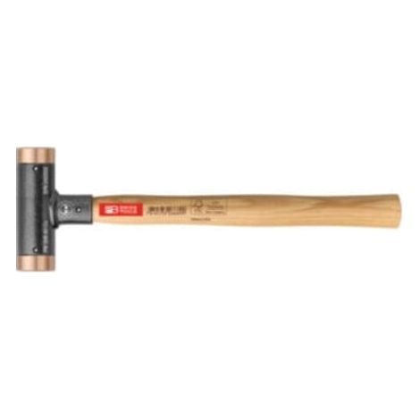PB Swiss Tools Rückschlagfreier Hammer, mit Kupfer-Einsätzen, Hickory-Stiel, 40 mm (1/2)