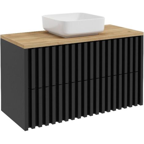Meuble sous-plan - SAT Delano 100×56×46 - noir