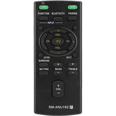Télécommande de remplacement RM-ANU192 pour barre de son Sony SACT60BT HTCT60BT SSWCT60 (1/5)
