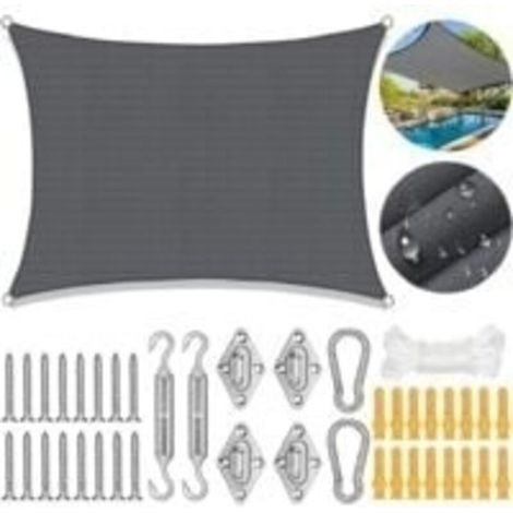 Voile Ombrage Rectangulaire Imperméable 3 2,Protection 95% UV Aux Déchirures Toile Ombrage Exterieur,Voiles D'ombrage pour Patio,Toile D'ombrage Convient pour Le Jardin, Le Patio, L'extérieur, etc (1/5)