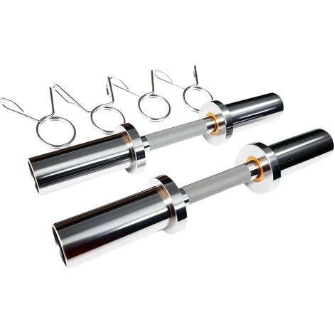 Barre d'haltères olympique de 50 mm, barres d'haltères réglables pour plaques de poids, poids d'haltères de 40,6 cm, idéal pour la salle de sport à la maison et la musculation (1/5)