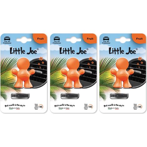 LITTLE JOE LOT DE 3 DÉSODORISANTS PARFUMÉS AUX FRUITS DANS UN SAC EN PLASTIQUE EN0909