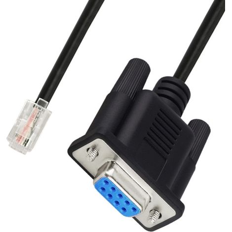 Câble adaptateur RS232 DB9 femelle vers RJ9 mâle de 180 cm pour périphériques réseau (1/5)