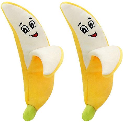 Lot de 2 jouets pour chien en forme de légume, en peluche avec couineur - Style 2 (1/5)