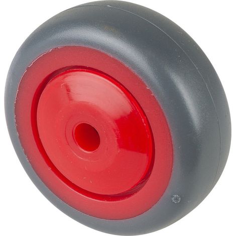BS Rollen Gummirad A85.F003, Durchmesser 50 grau, Achs, Durchmesser 6, 50kg (1/2)