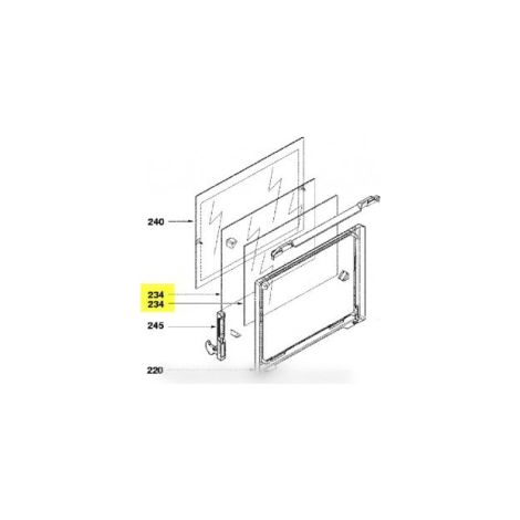Sauter – Vitre intermédiaire de porte pour four FAGOR BRANDT – Référence 72X0281 – Pièce détachée de qualité – Compatible avec modèles FAGOR et BRANDT