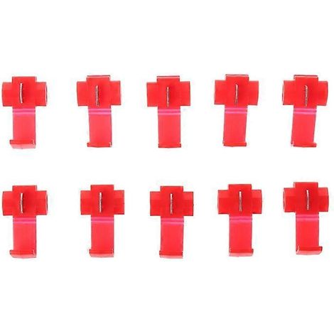 10 elektrische 2-polige Steckverbinder für T-förmige Kabel, Packung mit 10 Stück, Drahtklemmen für schnelle Verbindungen, T-Kabeladapter, wasserdichte elektrische Verbindungsstelle, praktisches Verdra