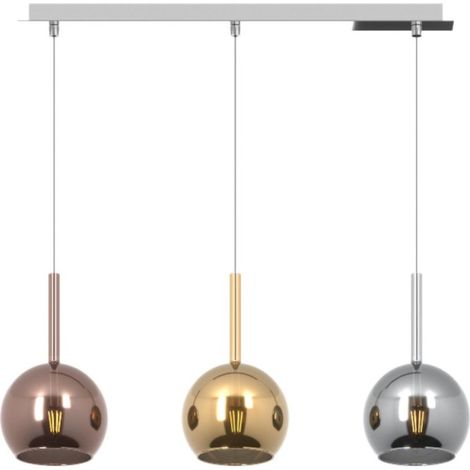 Lampadario moderno top light future 1155cr s3 rp mc e27 led vetro pirex soffiato (1/5)