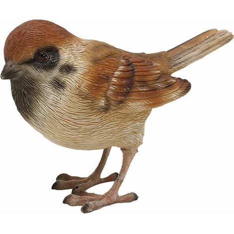 Décoration à poser moineau - Polyrésine - L 11,1 x P 4,9 x H 8 cm - Livraison gratuite