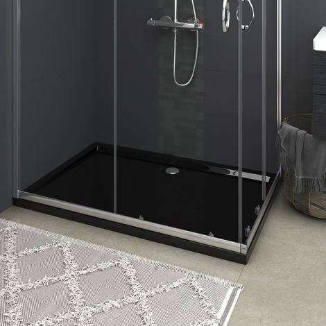 Duschtasse ABS Rechteckig Schwarz 80x120 cm CFW445779 (1/5)