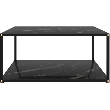 Maison Exclusive - Tavolino da Salotto Nero 80x80x35 cm in Vetro Temperato (1/5)