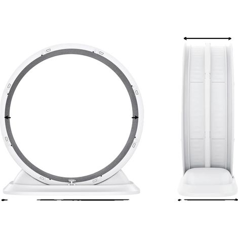 Roue d'exercice pour chat, design multifonctionnel, fonctionnement silencieux, Blanc (1/2)