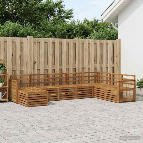vidaXL Outdoor-Sofagarnitur 6 pcs Natur Massivholz Akazie (1/5)