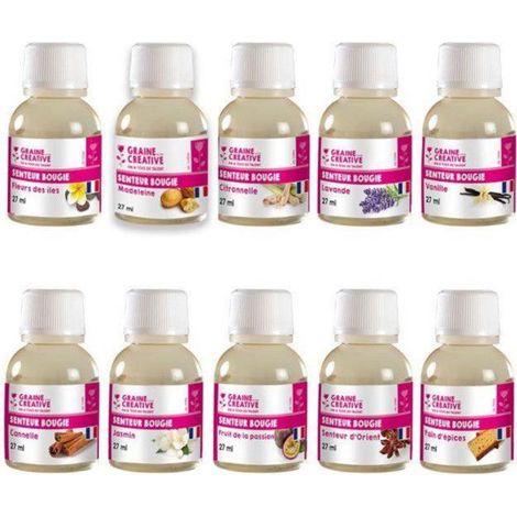 Lot de 10 Parfums - Pour bougie à faire soi même - 27ml (1/2)