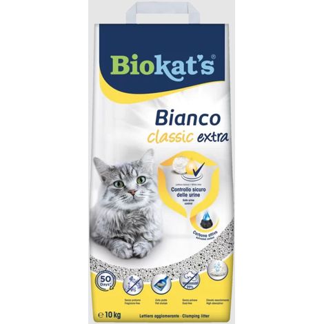 lettiera igienica per gatti biokat's "bianco extra" 10 kg