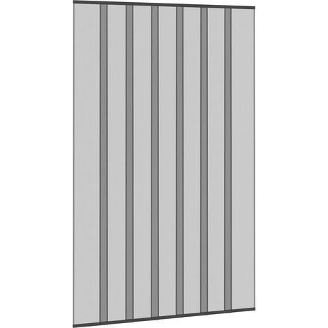 Pantalla de puerta contra insectos con cortina de malla Negro vidaXL