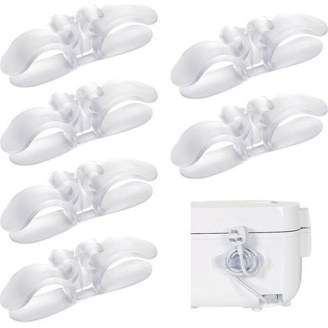 6 Organisateur de Cable Electrique,Range Cable Mural,Organiseur de Cordon,Appliance Cord Organizer,Support Cables Bureau,Accroche Câble Adhésif,Porte Cables Telephone pour Accessoires Cuisine (1/5)