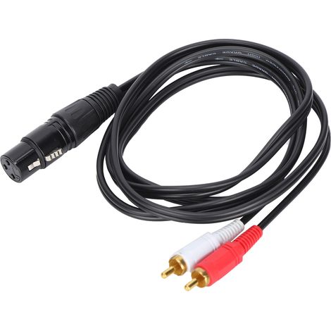Câble Y XLR Femelle vers Double RCA pour Microphone et Enregistrement Audio (1/5)