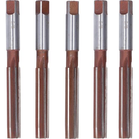 5 Pièces Alésoir à Main 9SiCr pour Aluminium et Fonte, Outil de Fraisage Manuel 5/8in (1/5)