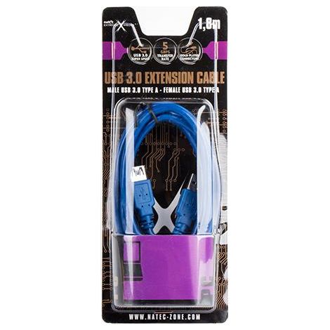 USB AM-AF 3.0 Verlängerungskabel Natec Extreme Media NKA-0469 1,8 m (Blisterverpackung)