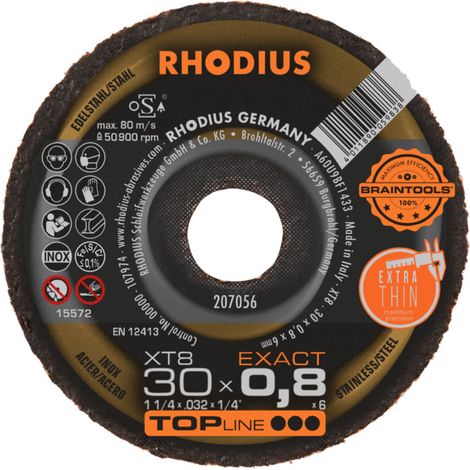 Mini-disque de tronçonnage extra-fin Rhodius XT8 EXACT MINI 50 pièces
