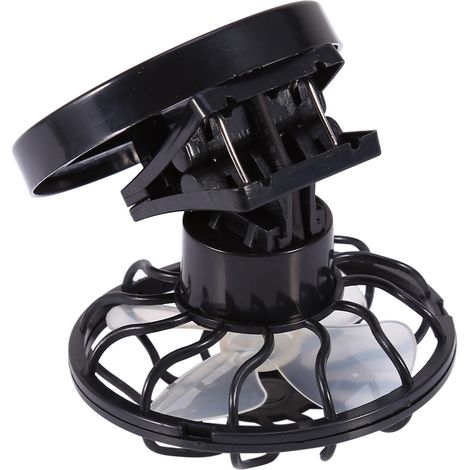 Ventilateur solaire miniature à clipser sur visière, sans pile, pour voyage, camping, randonnée, pêche, golf, extérieur (1/5)