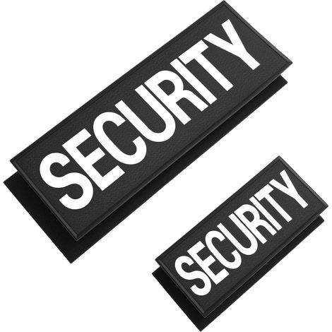 2PCS Patch Security Réfléchissant avec Fixation Set Haute Visibilité pour security vest équipement tactique harnais chien gilet sécurité patch réfléchissant Reflective safety patches (1/5)
