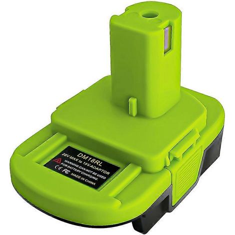 Adaptateur de batterie convertisseur DM18RL pour outils électriques Dewalt 20V vers batterie lithium Milwaukee 18V M18 (compatible avec les outils Ryobi). (1/4)