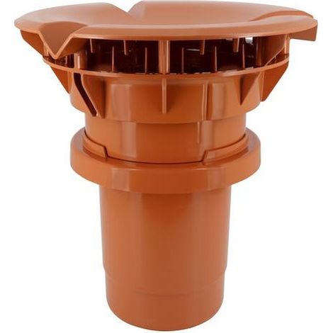 Cappello di copertura aerodinamico per VMC + adattatore per tegola diametro 160 mm - Nicoll