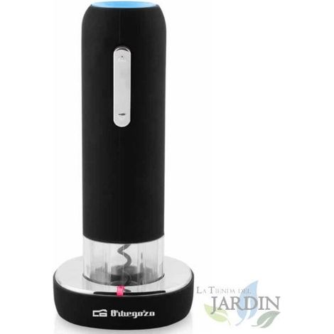 Tire-bouchon électrique avec port USB Noir Ouverture facile des bouteilles Coupe-capsule inclus