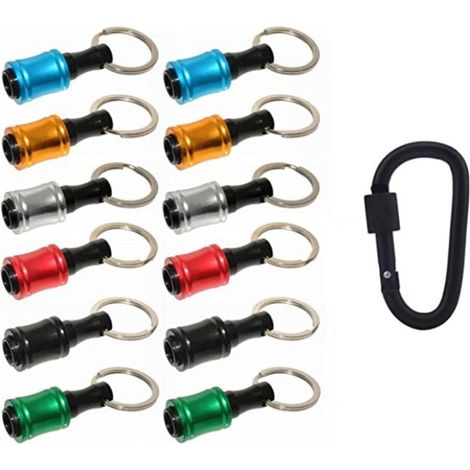 Ensemble de 12 pièces comprenant des porte-embouts de 6,35 mm (1/4 pouce) et des porte-embouts pour tournevis à percussion à six pans creux, des rallonges pour clés, un système de dégagement rapide et (1/4)