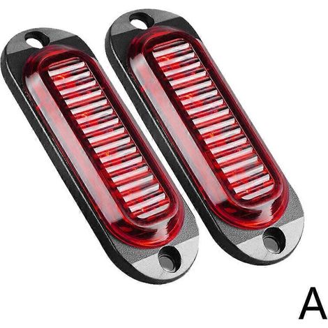 Lot de 2 feux de position latéraux à LED blancs et rouges pour remorque, camion, camping-car, 12 V-24 V, accessoires de remplacement pour voiture (1/5)
