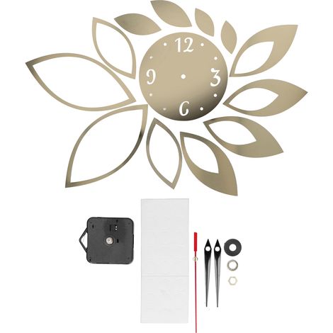d horloge murale miroir à faire soi même décoration moderne