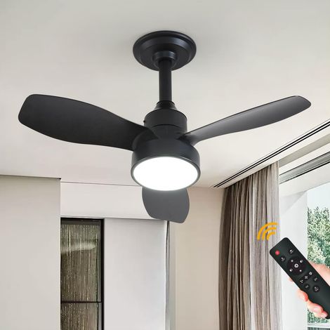 62cm Ventilateur de plafond avec éclairage – Ventilateur silencieux avec télécommande – 3 températures de couleur et 3 vitesses – Luminaire de plafond-Blanc (1/5)