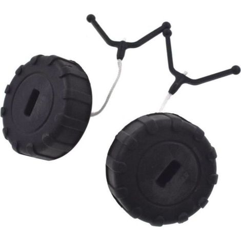2PCS Bouchon d’Essence + Bouchon d’Huile Pour Stihl Tronçonneuse 017 018 MS170 MS180 Remplaçable 1130 350 0500 (1/4)