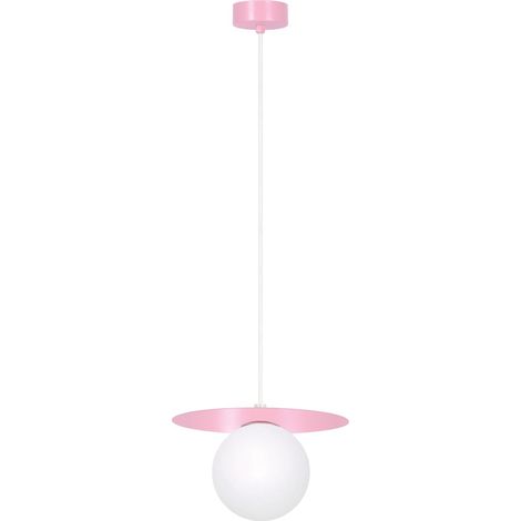 Suspension Kaja Robin rose Ø18 cm verre opalin 1xG9 10W (1/5)