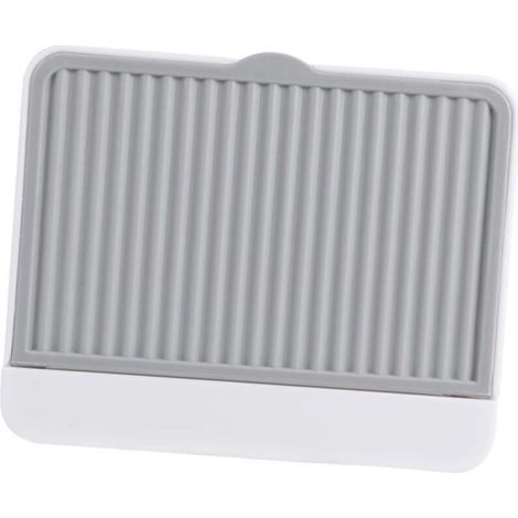 1 Porte- Mural - Porte- - Support de Rangement pour la Maison - Étagère de Drainage - Support de Rangement Pratique - Autocollant pour Traces - Gris (1/4)