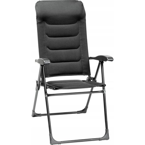 Brunner Chaise de camping pliante noire confortable (1/2)