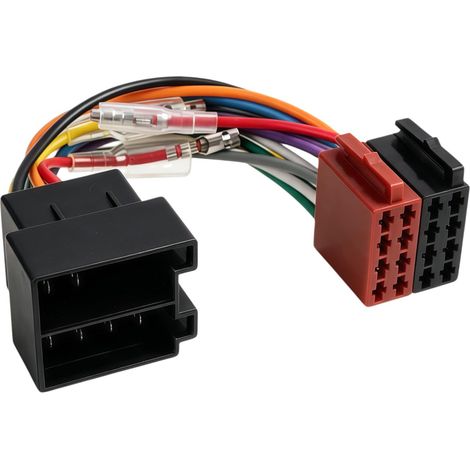 1 Pièces Adaptateur Iso 16 Broches pour Autoradio, Câble Radio Voiture Rallonge Pratique, Prise Mâle Vers Femelle Iso 16 Broches, Borne 15 Adaptable, Faisceau Câblage pour Autoradios Accessoires (1/5)